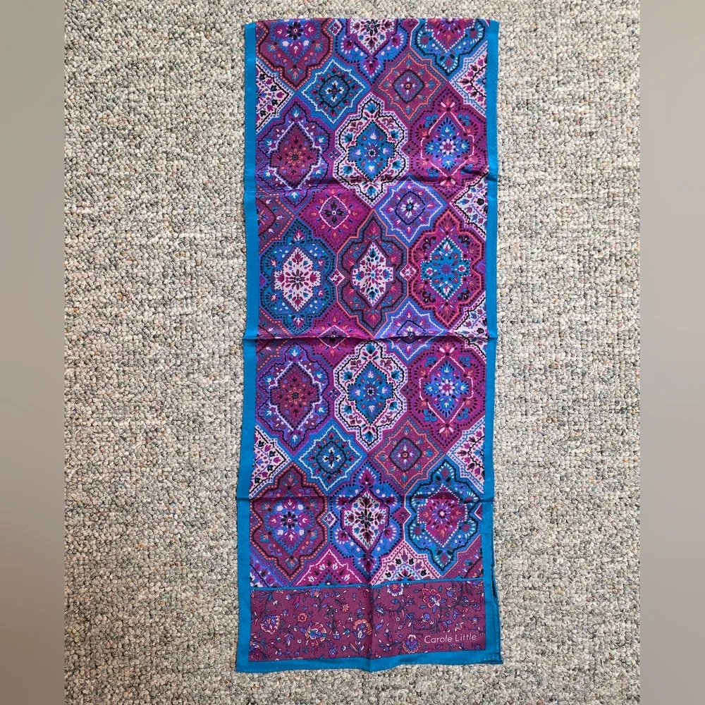 Carole Little Floral Boho Silk Oblong Scarf